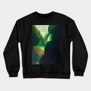 RAINBOWS OVER TROPICAL FOREST Crewneck Sweatshirt